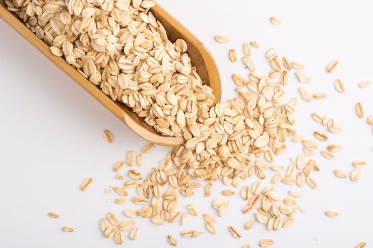 Foto gratuito primo piano di fiocchi d&#39;avena