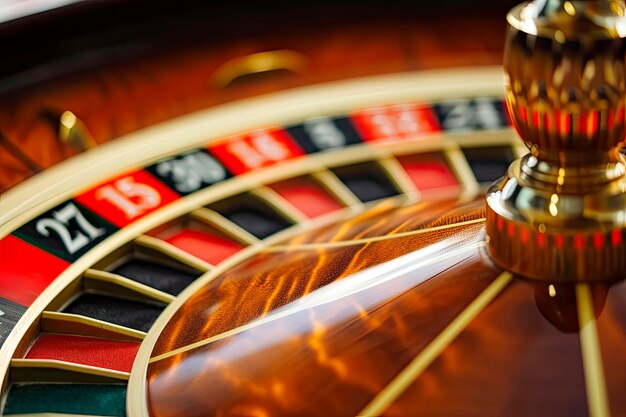 primo piano di una roulette del casinò