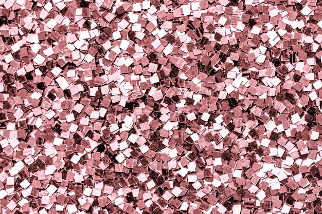 Primo piano di uno sfondo di paillettes rosa