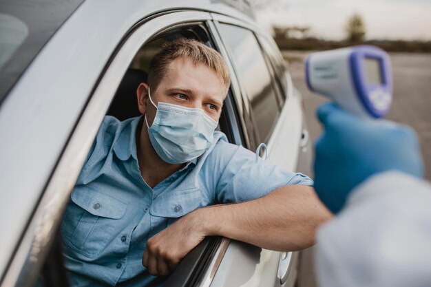 Primo piano nel test del coronavirus