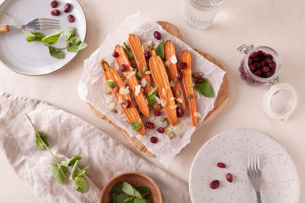 Primo piano su snack a base di patate dolci