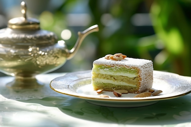 Primo piano su un dessert di fantasia