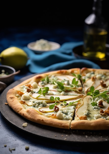 Primo piano su una deliziosa pizza