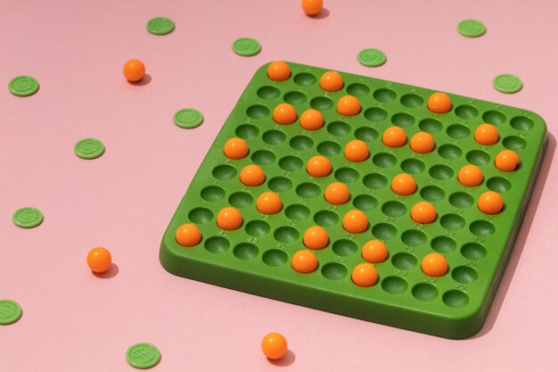 Primo piano sugli elementi del gioco del bingo