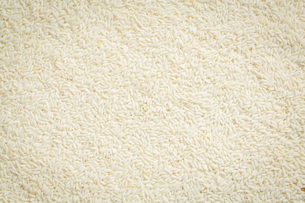 Primo piano sui dettagli della carta da parati del riso bianco