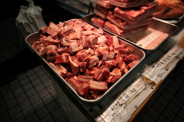 Primo piano sul cibo di strada giapponese
