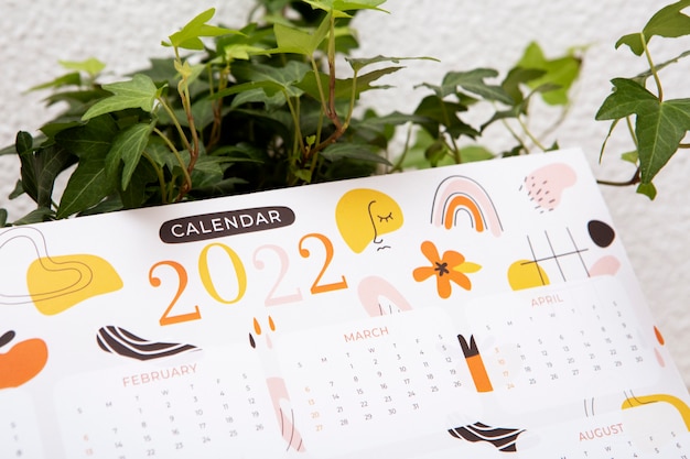 Primo piano sul design del calendario