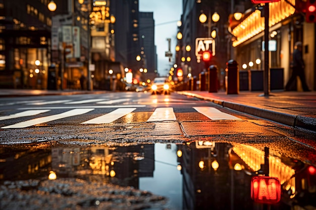 Primo piano sul traffico di New York