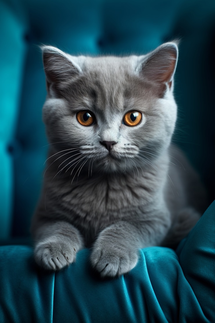 Foto gratuito primo piano sull'adorabile gattino sul divano