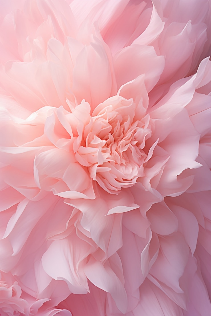 Foto gratuito primo piano sulla delicata peonia