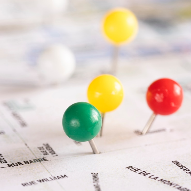 Foto gratuito primo piano sulla mappa