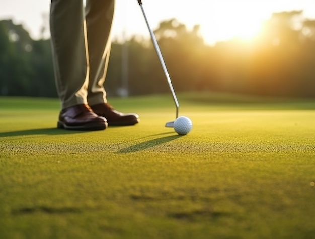 Primo piano sulla pallina da golf