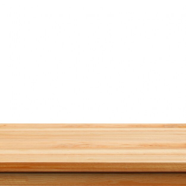 Primo piano trasparente di legno sfondo di studio su sfondo bianco - wel