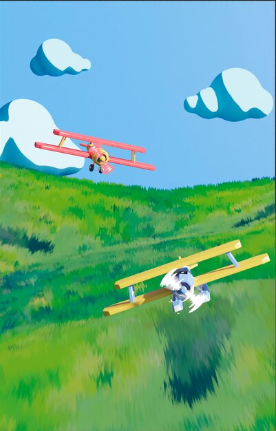 Priorità bassa del fumetto 3d per i bambini