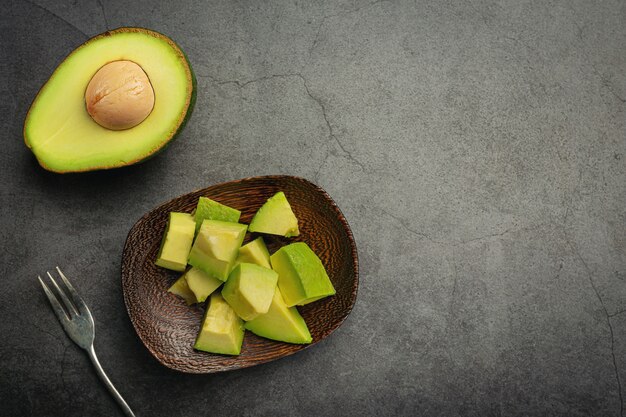 Prodotti di avocado a base di avocado Concetto di nutrizione alimentare.