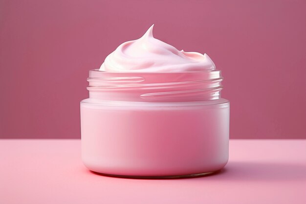 Prodotto di bellezza e cosmetici a tonalità rosa morbida