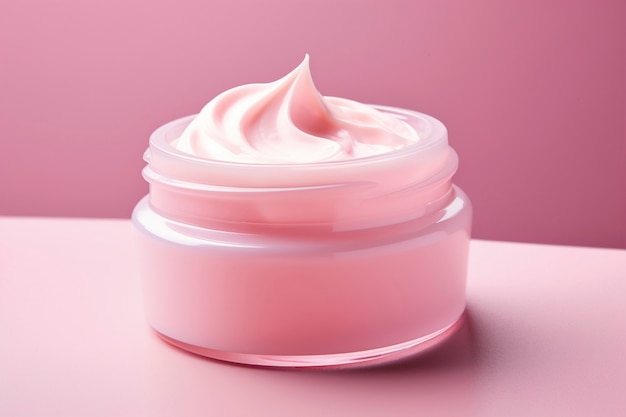 Prodotto di bellezza e cosmetici a tonalità rosa morbida