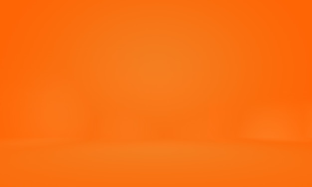 Progettazione di layout di sfondo arancione liscio astratto, studio, camera, modello web, relazione aziendale con colore sfumato cerchio liscio