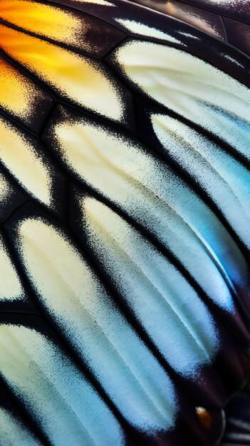 Prossimo piano bellissima ala di farfalla