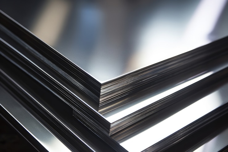 Foto gratuito prossimo piano su piastre metalliche