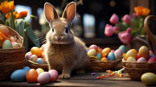 Prossimo piano sul coniglietto di Pasqua