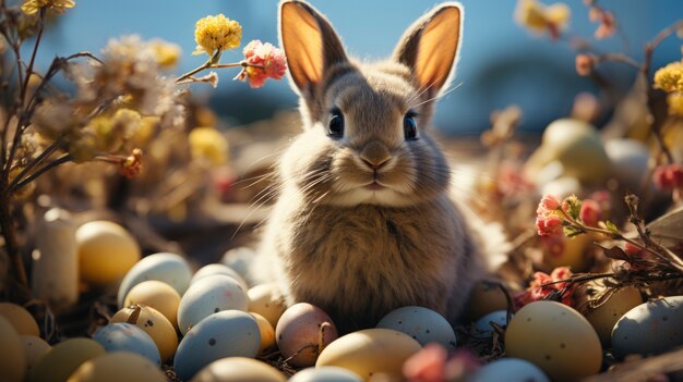 Prossimo piano sul coniglietto di Pasqua