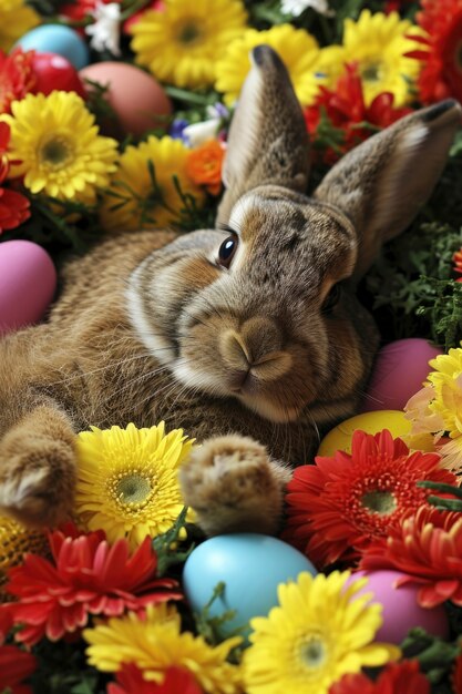 Prossimo piano sul coniglietto di Pasqua