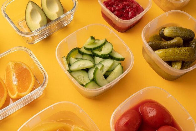 Prossimo piano sul metodo di conservazione degli alimenti