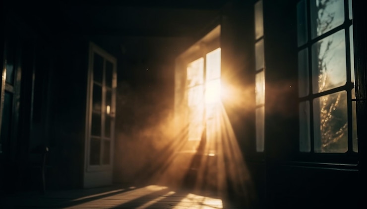 Foto gratuito punto di fuga del paesaggio urbano retroilluminato al crepuscolo generato dall'intelligenza artificiale