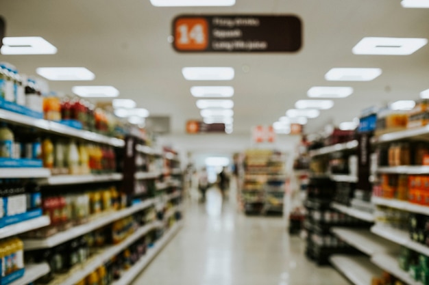 Punto di vista di un cliente in un supermercato