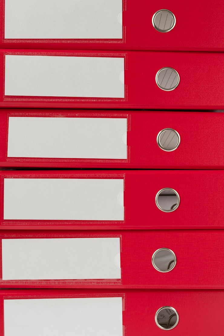 Foto gratuito raccoglitore ad anelli utilizzato per i documenti archiviati