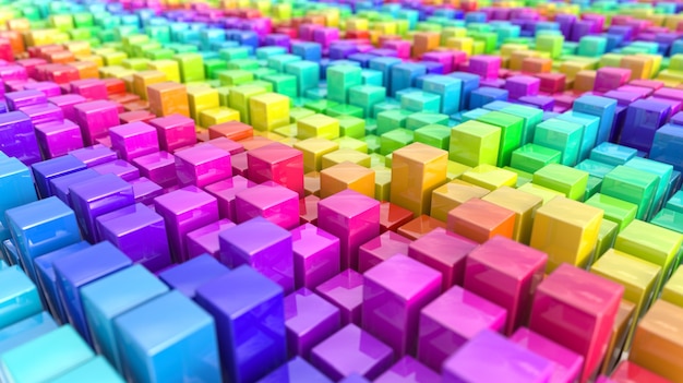 Raccolta dei cubi colorati