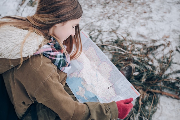 Ragazza in inverno