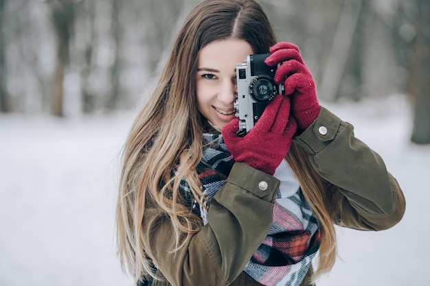 Ragazza in inverno