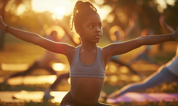 Ragazzi che praticano yoga insieme