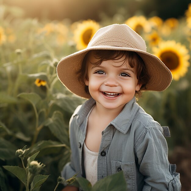 Ragazzo di tiro medio in posa con i fiori