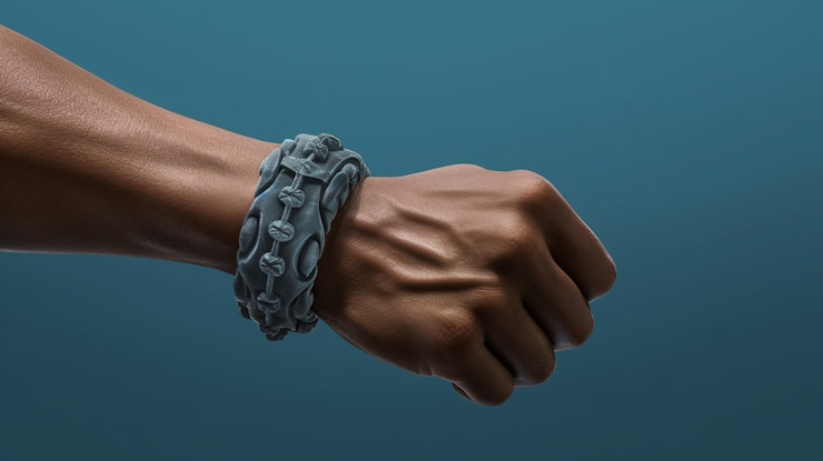 Rappresentazione 3d del braccialetto della tenuta della mano