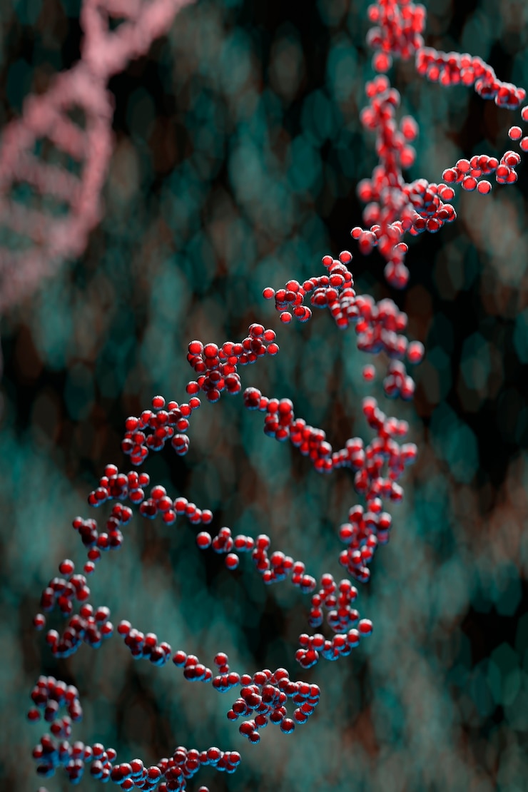 Foto gratuito rappresentazione 3d del dna
