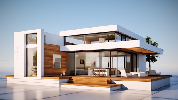 Rappresentazione 3d del modello della casa