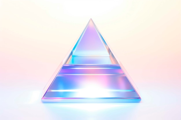 Rappresentazione 3d del triangolo trasparente