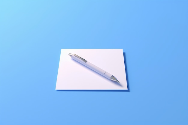 Rappresentazione 3d della penna con la busta