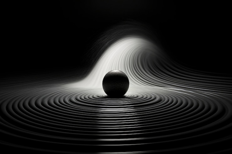 Foto gratuito rappresentazione 3d di bianco e nero astratto