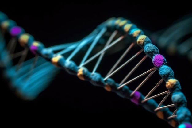 Rappresentazione della catena del DNA umano