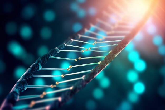 Rappresentazione della catena del DNA umano