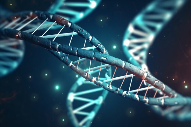 Rappresentazione della catena del DNA umano