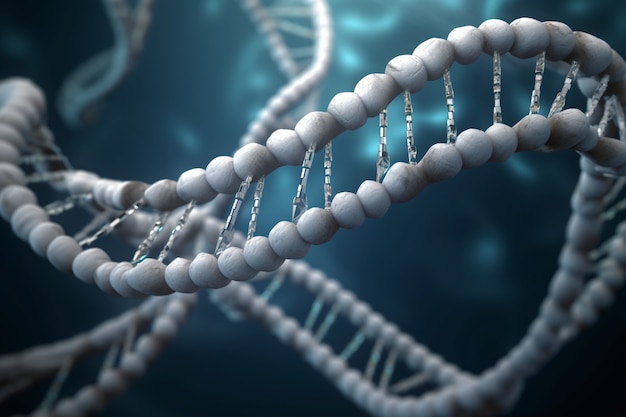 Rappresentazione della catena del DNA umano