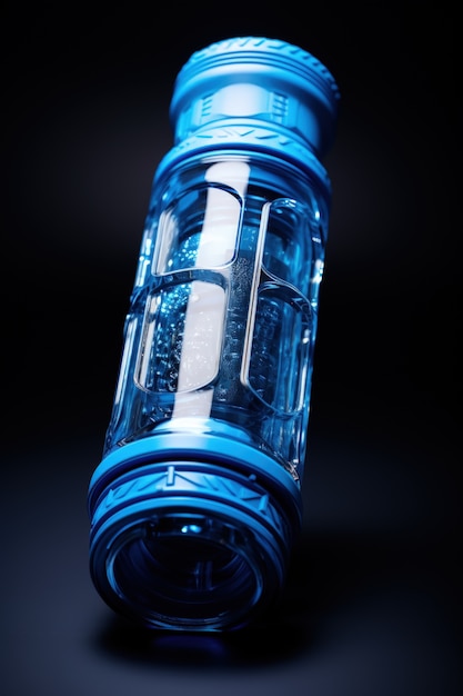 Rappresentazione futuristica della bottiglia d'acqua