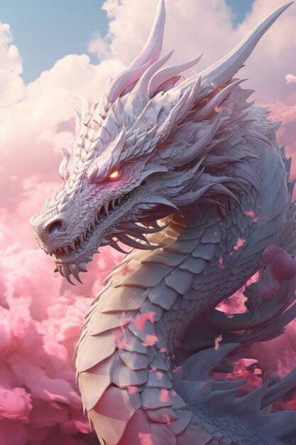 Rappresentazione futuristica della creatura drago