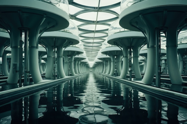 Rappresentazione futuristica della struttura dell'acqua
