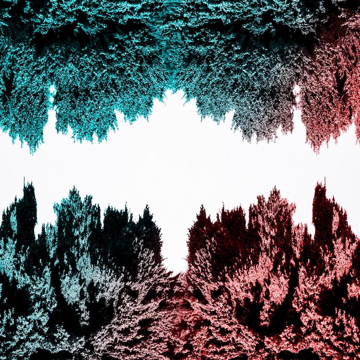 Foto gratuito rasatura metallica magnetica rossa e blu isolata su fondo bianco